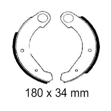 Patines de Freno Citroen 3 CV Citroen 2 CV 180 x 34 mm 951003R